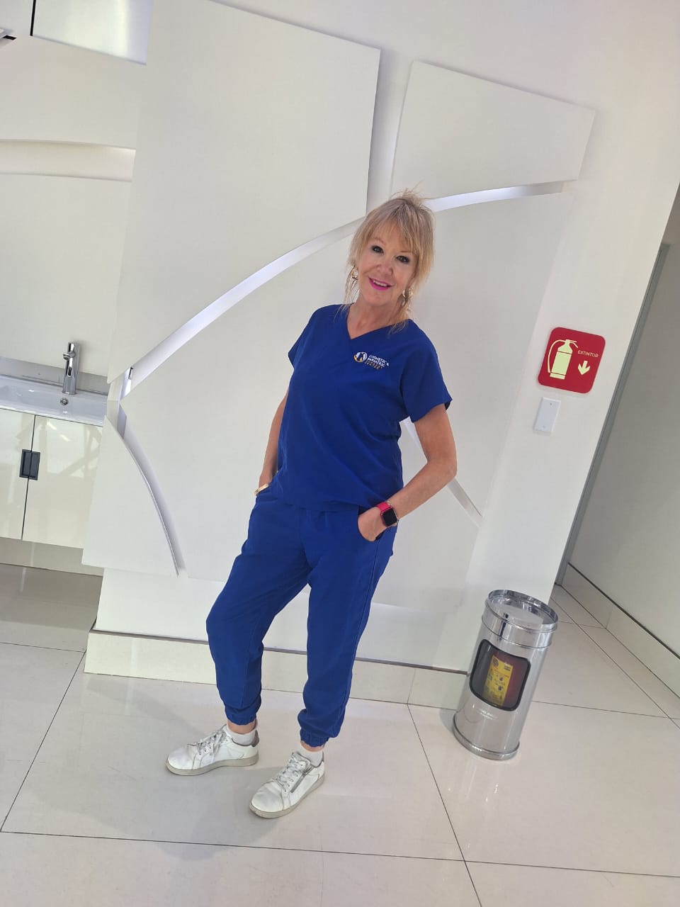 Jackie Brown in scrubs